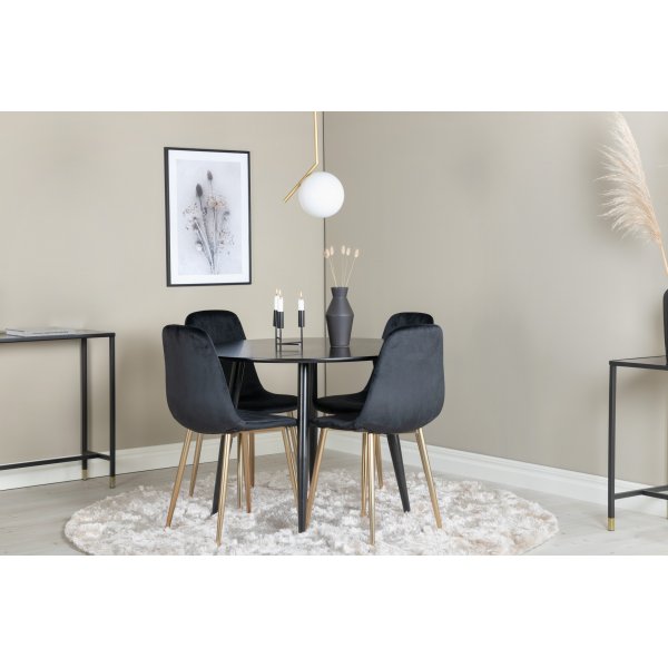 Bridge spisestol - Svart/messing Bridge spisestol - Svart/messing