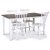 Skagen spisegruppe; klassisk spisebord 140x90 cm - Hvit / brunoljet eik med 4 hvite Karl pinnestoler