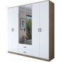 Bardo garderobe 210 x 51,5 x 210 cm - Valntt/hvit