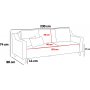 Doga 3-seters sovesofa - Cream
