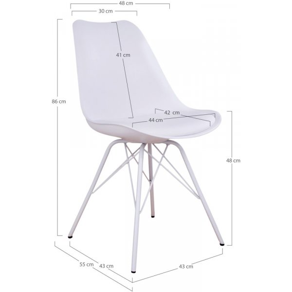 Oslo Spisestol - Hvit