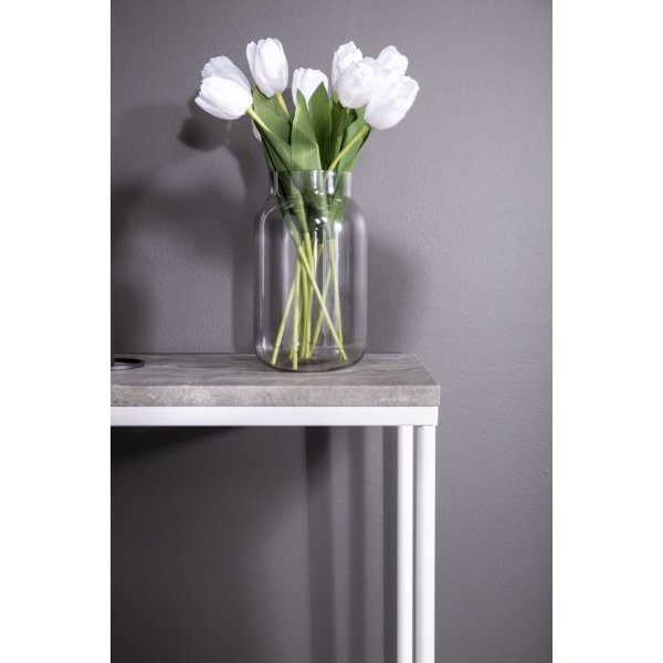 Avlastningsbord Addison - Hvit / Betongimitasjon