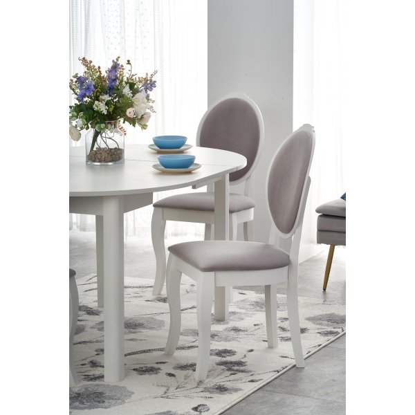 Berivan spisebord 102-142 cm - Hvit