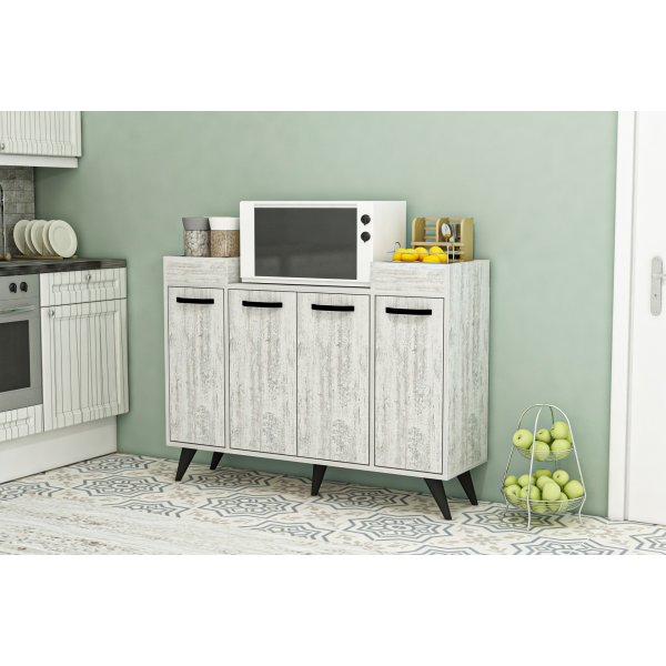 Viser skjenk - Gr�/hvit