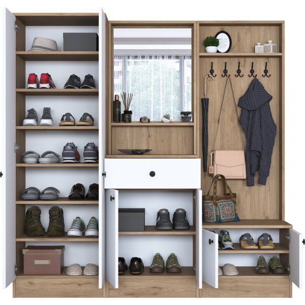 Mendy hallmbler 180 cm - Valntt/hvit