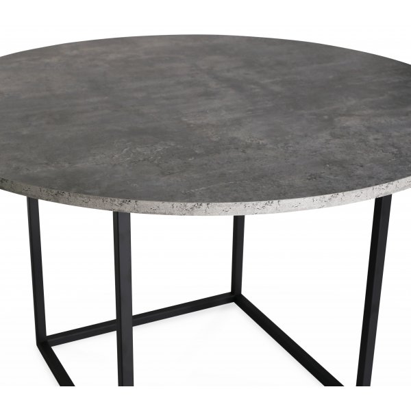 Sintorp spisegruppe, rundt spisebord Ø115 cm inkludert 4 stk. Orust pinnestoler - betong (laminat) + Tekstilrens for møbler Sintorp spisegruppe, rundt spisebord Ø115 cm inkludert 4 stk. Orust pinnestoler - betong (laminat) + Tekstilrens for møbler