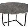Sintorp spisegruppe, rundt spisebord 115 cm inkludert 4 stk. svarte Orust pinnestoler - betong (laminat)