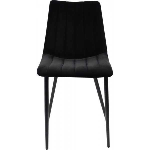 Kayla stol - Svart flyel + Mbelftter