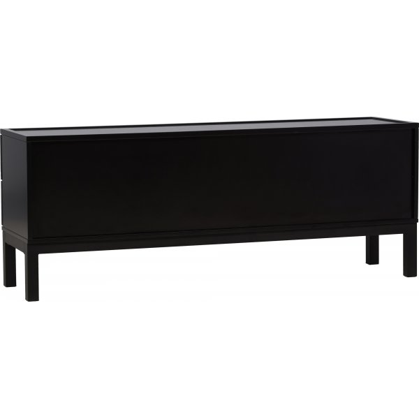 Alcoa mediabenk 150 cm - Sort