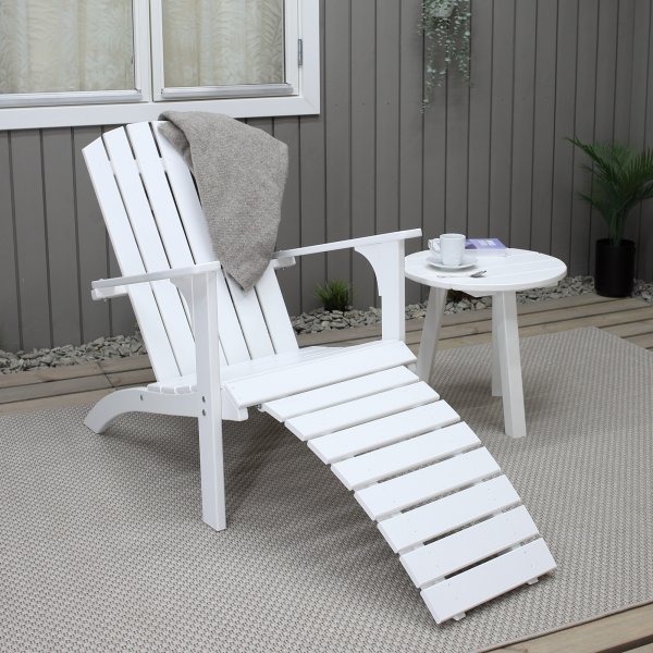 Kungshamn dekkstol med fotsttte - Hvit + Flekkfjerner for mbler