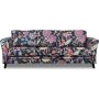 Eker 3-seters sofa i blomsterstoff - Eden Parrot Svart