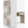 Function Plus skrivebord 135,2 x 100,2 x 153 cm - Hvit/eik