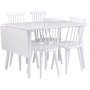 Dalsland klaffebord 120-165 cm - Hvit