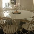 Kundebilde Cecilia spisebord rundt Ø150 cm - Hvit/krom