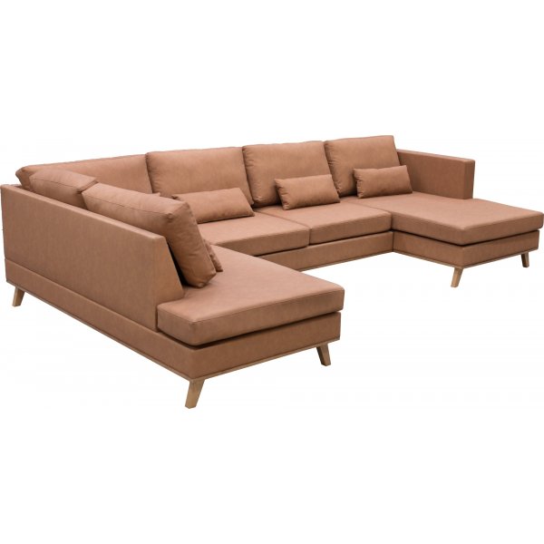 Soffa 322 cm brun PU - Ranger Soffa 322 cm brun PU - Ranger