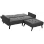 Eddy sovesofa - Mrk gr/svart