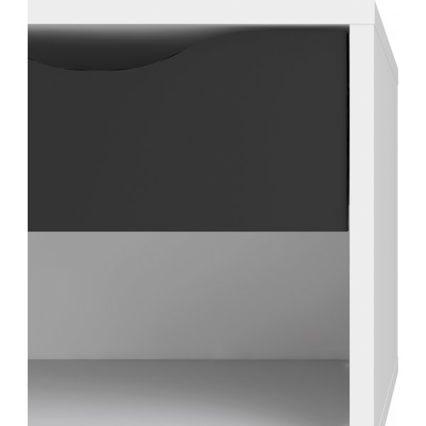 Oslo nattbord - Hvit/svart