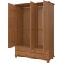 Richmond garderobeskap med 3 drer - Brun