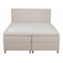 Seng 180x200 cm med oppbevaring beige boksseng