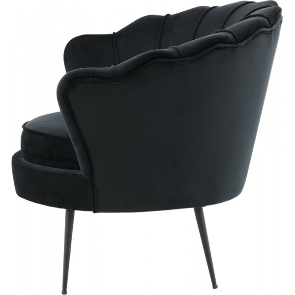 Ballini lenestol - Svart fløyel Ballini lenestol - Svart fløyel
