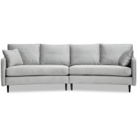 Visby 4-seters buet sofa 301 cm - Lysegr flyel
