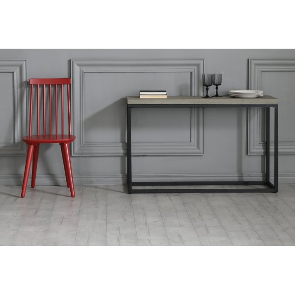 Lava konsollbord - Sement / svart + Møbelføtter Lava konsollbord - Sement / svart + Møbelføtter