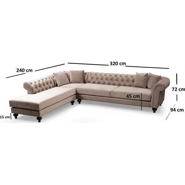 Bogart hjørnesofa – beige Bogart hjørnesofa – beige