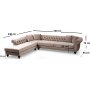 Bogart hjrnesofa  beige