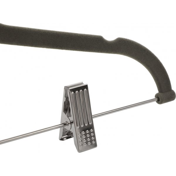 Kleshenger, fløyel, 42,5 cm, 30-pakning - Grå Kleshenger, fløyel, 42,5 cm, 30-pakning - Grå