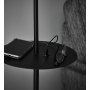 Linear gulvlampe med USB - Svart