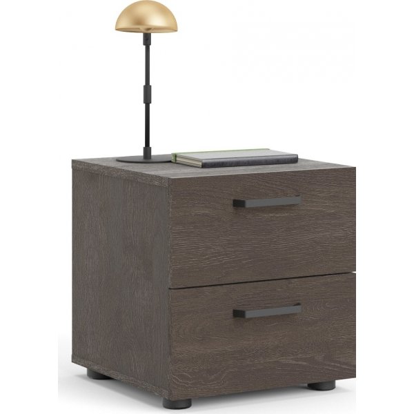 Dallas nattbord - M�rkebrunt