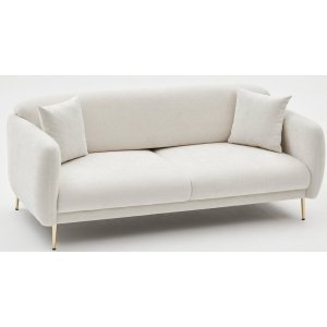 Simena 3-seters sofa - Kremhvit/gull