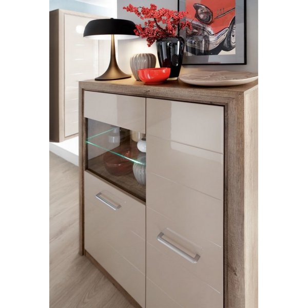 Pontus glassskap - Eik Pontus glassskap - Eik