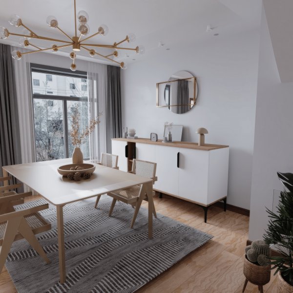 Tarz skjenk - Eik/hvit Tarz skjenk - Eik/hvit