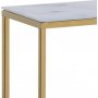 Alisma konsollbord 110 cm - Hvit marmor/gull