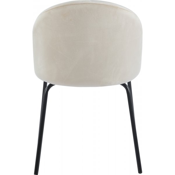 Giovani Velvet stol - Lysbeige/svart
