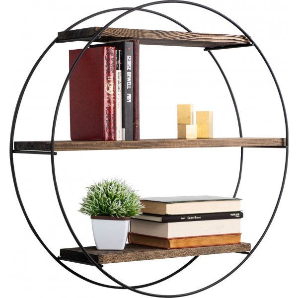 Tulipan vegghylle - Svart/valnøtt Tulipan vegghylle - Svart/valnøtt