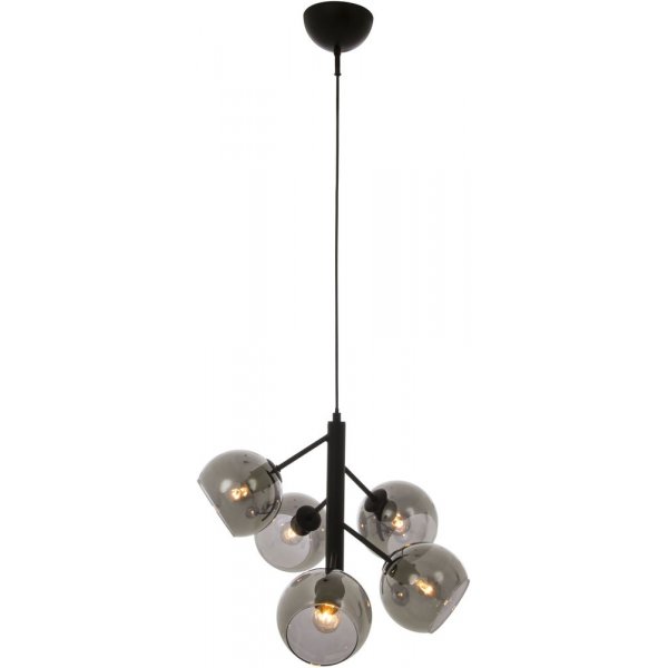 Taklampe Atom - Svart/rykgr
