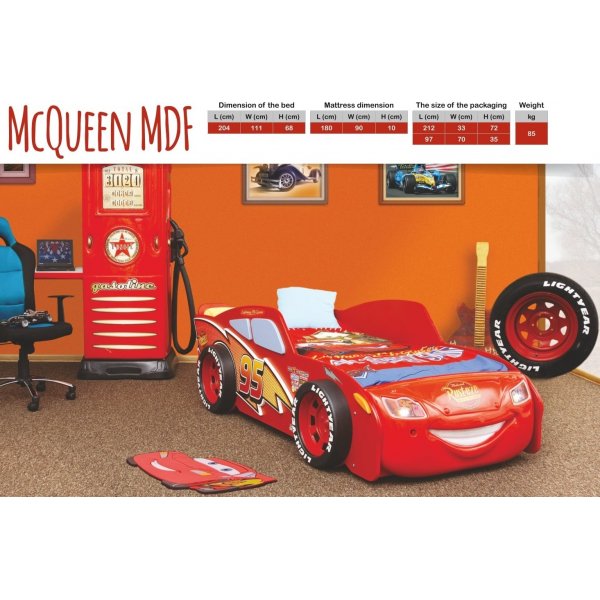 McQueen sprinkelseng - MDF - 90 x 180 cm