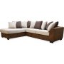 Delux sofa med pen ende venstre - Brun/Beige/Vintage