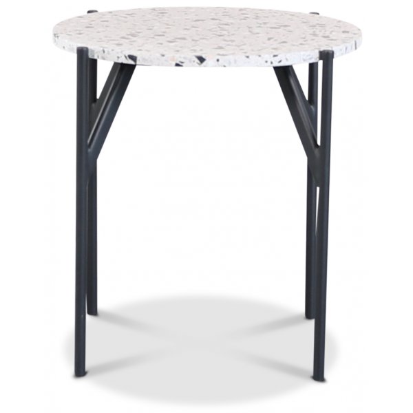 Terrazzo sidebord 50 cm - Terrazzo Cosmos & underdel AIR i svart metall