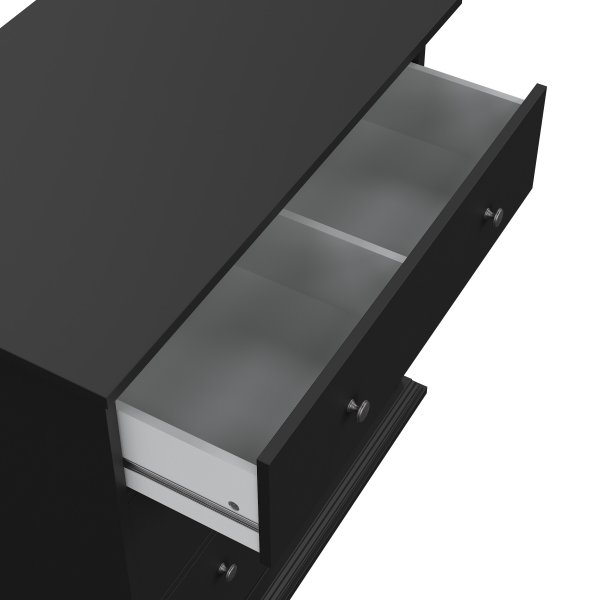 North Kommode med 3 skuffer - Matt svart