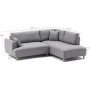 Felix divansofa, hyre - Lysegr