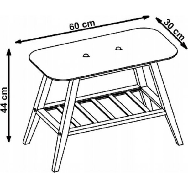 Bli benk 60 cm - Grå Bli benk 60 cm - Grå