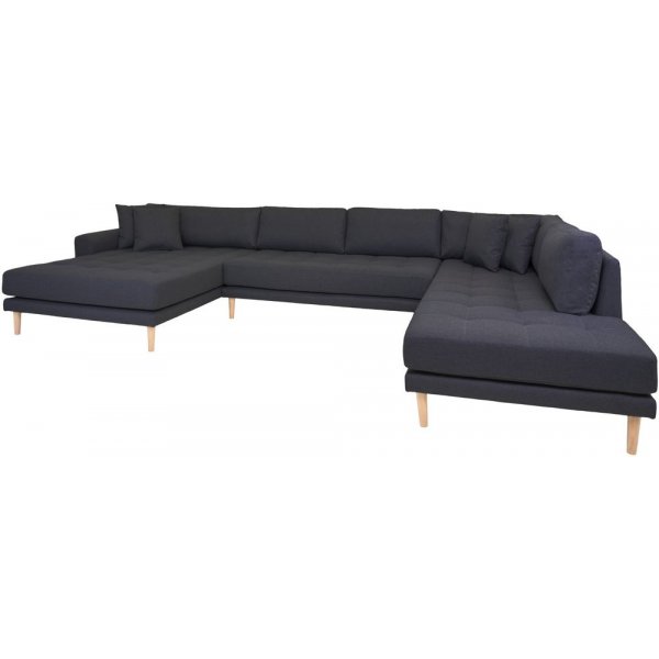 Lido U sofa med pen finish - Mrkegr