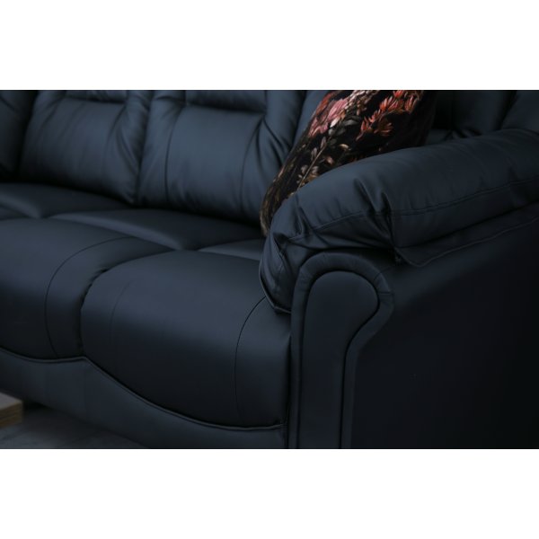 Peiking hjørnesofa - Svart kunstskinn + Tekstilrens for møbler Peiking hjørnesofa - Svart kunstskinn + Tekstilrens for møbler