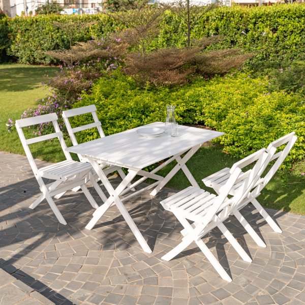 Bj�rk� utestol - Hvit