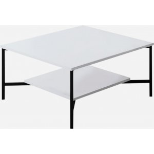 Erki sofabord 80 x 80 cm - Hvit/svart