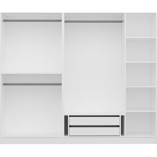 Cikani garderobe 225x52x210 cm - Hvit Cikani garderobe 225x52x210 cm - Hvit