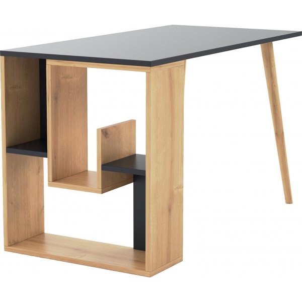 Sally skrivebord 120x60 cm - Antrasitt/eik